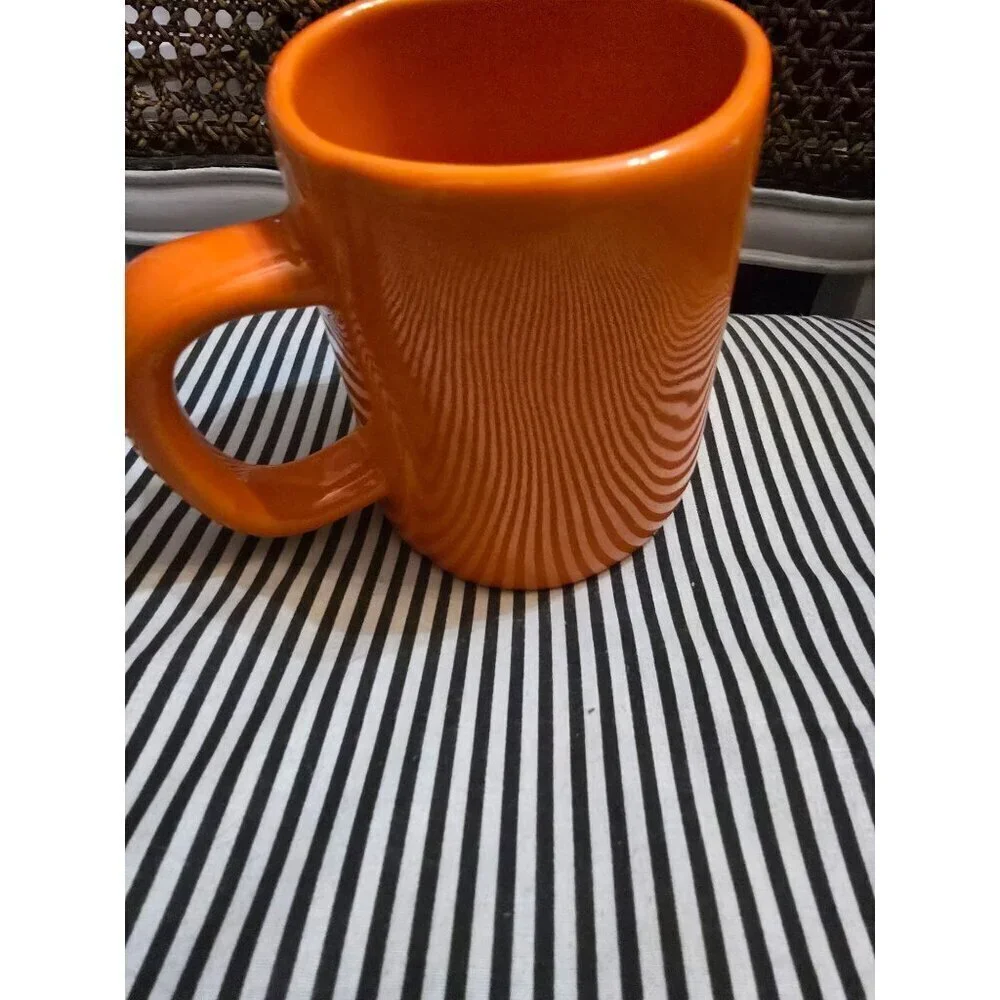 Rae Dunn Artisan Orange Halloween Jack-O-Lantern Pumpkin Face Mug